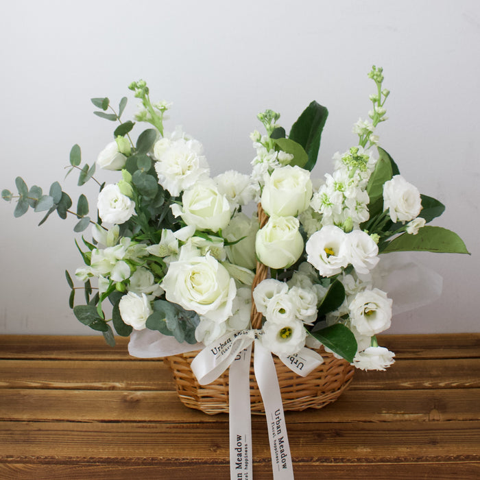 Flower Basket - Soft Greens