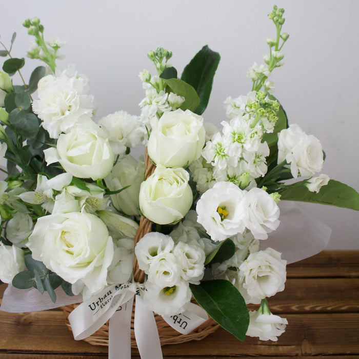 Flower Basket - Soft Greens